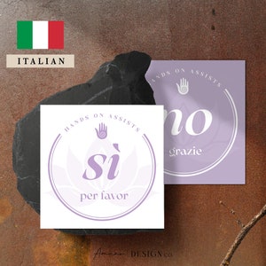 Cartes de consentement pour les aides pratiques au yoga italien | OUI NON | Bourgogne | PDF imprimable/numérique