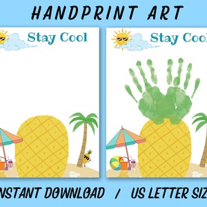 Handprint Art, Painted Art, Kids Handprint, Summer Activity, Handprint Craft