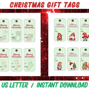 Christmas Gift Tags, Gift Tags, Printable Gift Tags, Gift Tags Christmas