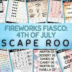 Escape Room Game, Birthday Games, Printable Party Games, 4th of July Party, Kids Puzzles, Family Game Night