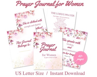 Prayer Journal for Women, Prayer Journal, Prayer Diary, Faith Journal, Devotional Notebook, Prayerful Reflections, Scripture Journal