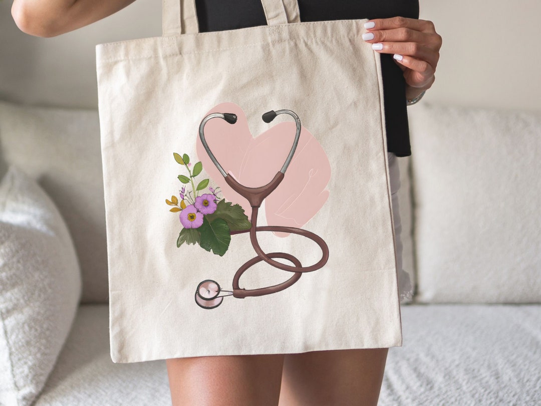 Nurse Tote Bag Floral Tote Bag Nurse Gift Trendy Tote - Etsy
