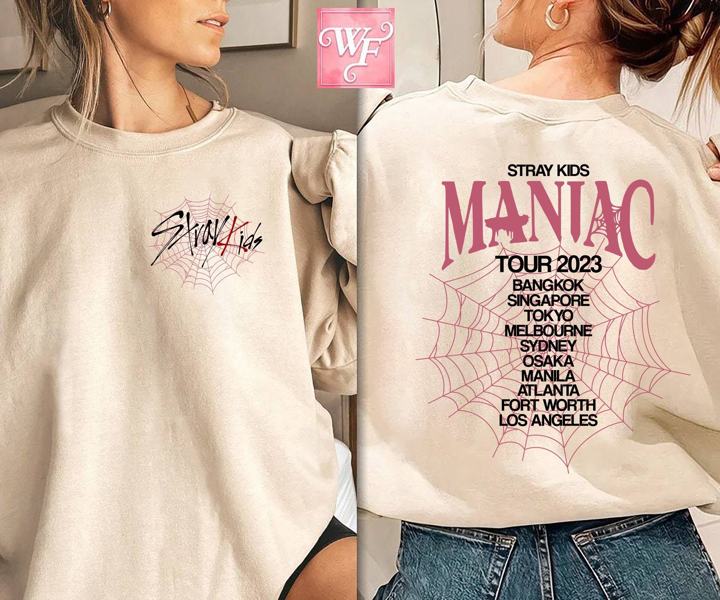Stray Kids World Tour 2023 T-shirt, Maniac Kpop Concert Fan Made Sweatshirt  sold by Robert Miller | SKU 42021100 | 20% OFF Printerval | T-Shirts