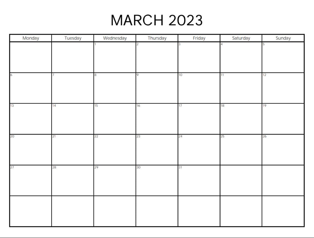 Minimalist Black and White Calendar 2023 Printable 12 Pages Dated - Etsy