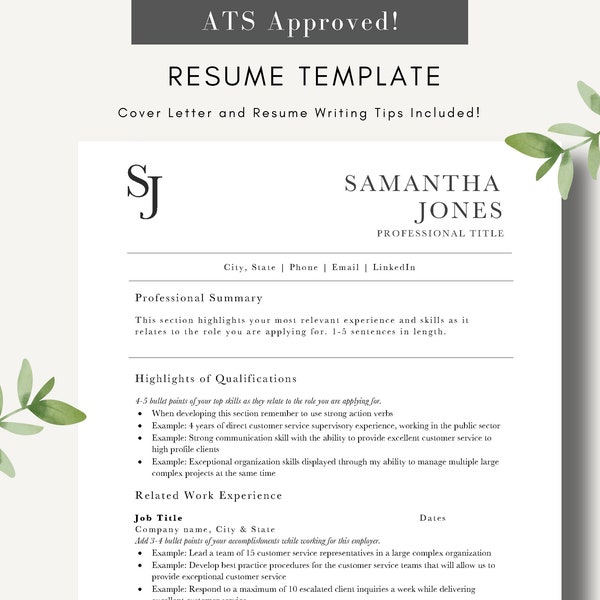 Ats Approved Cover Letter Etsy - Il 600x600.4514305850 5pow 