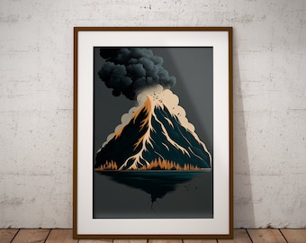 Awe-Inspiring Mountain Digital Print: Perfect for any Room