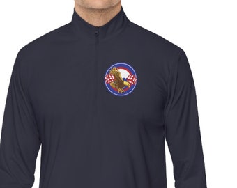 506th PIR custom WWII re-imagined patch Quarter-Zip Pullover