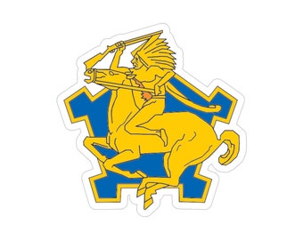 9th Cavalry Regiment **Buffalo Soldiers** (1st Cav Div) Die-Cut Transparent Vinyl Stickers, 5 Sizes Durable