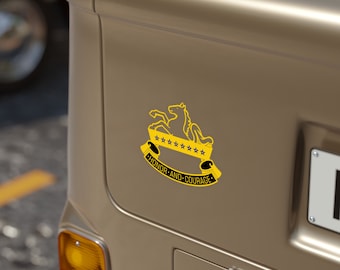 8th Cavalry Regiment - 1st Cav Div Die-Cut Transparent Vinyl Stickers - 5 Sizes - Durable, Water-Resistant for Indoor & Outdoor Use