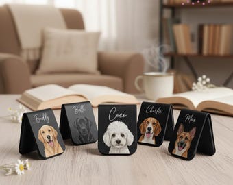 Marque-page magnétique personnalisé pour animal de compagnie, marque-page photo chien, marque-page perte d'animal de compagnie, cadeau souvenir animal de compagnie, marque-page en cuir chien chat, cadeaux pour amoureux des animaux de compagnie