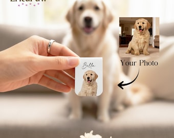 Marque-page magnétique personnalisé pour animal de compagnie, cadeau portrait d'animal de compagnie, marque-page chat, marque-page chien, cadeau commémoratif pour animal de compagnie, souvenir d'animal de compagnie, cadeau pour amoureux des animaux de compagnie