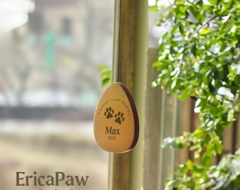 Custom Engraved Pet Wind Chime, Personalized Pet Memorial Gift, Loss of Dog Gift, Gifts for Pet Memory, In Memory of Dog Chime, Garden Decor
