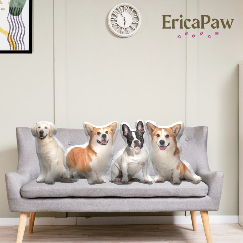 Custom Pet Pillow Dog Throw Pillow, 3D Custom Dog Cat Photo Pillow, Personalized Pet Pillow image 2