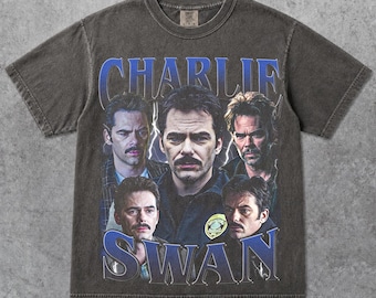 Charlie Swan Movie Tee – Billy Burke as Bella’s Dad Graphic Shirt – Vampire Romance Film Merch – Gift for Twilight Saga Fan T-Shirt FD