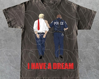 Donald Trump Jag har en dröm-tröja, Inga kungar i Amerika-tröja, Anti-Trump-tröja, Politiska tröjor, Anti-Maga-tröjor, Protesttröjor Trump RZ