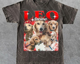 Leo Leclerc Vintage-skjorta, jag är här för Leo Leclerc-t-shirt - Charles Leclercs bedårande lilla valp, present till kvinna och man unisex-t-shirt-ID