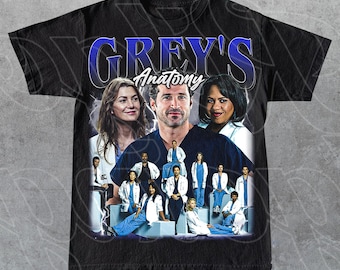 限定版グレイズ・アナトミー ヴィンテージTシャツ、男女兼用ギフト ユニセックスTシャツ