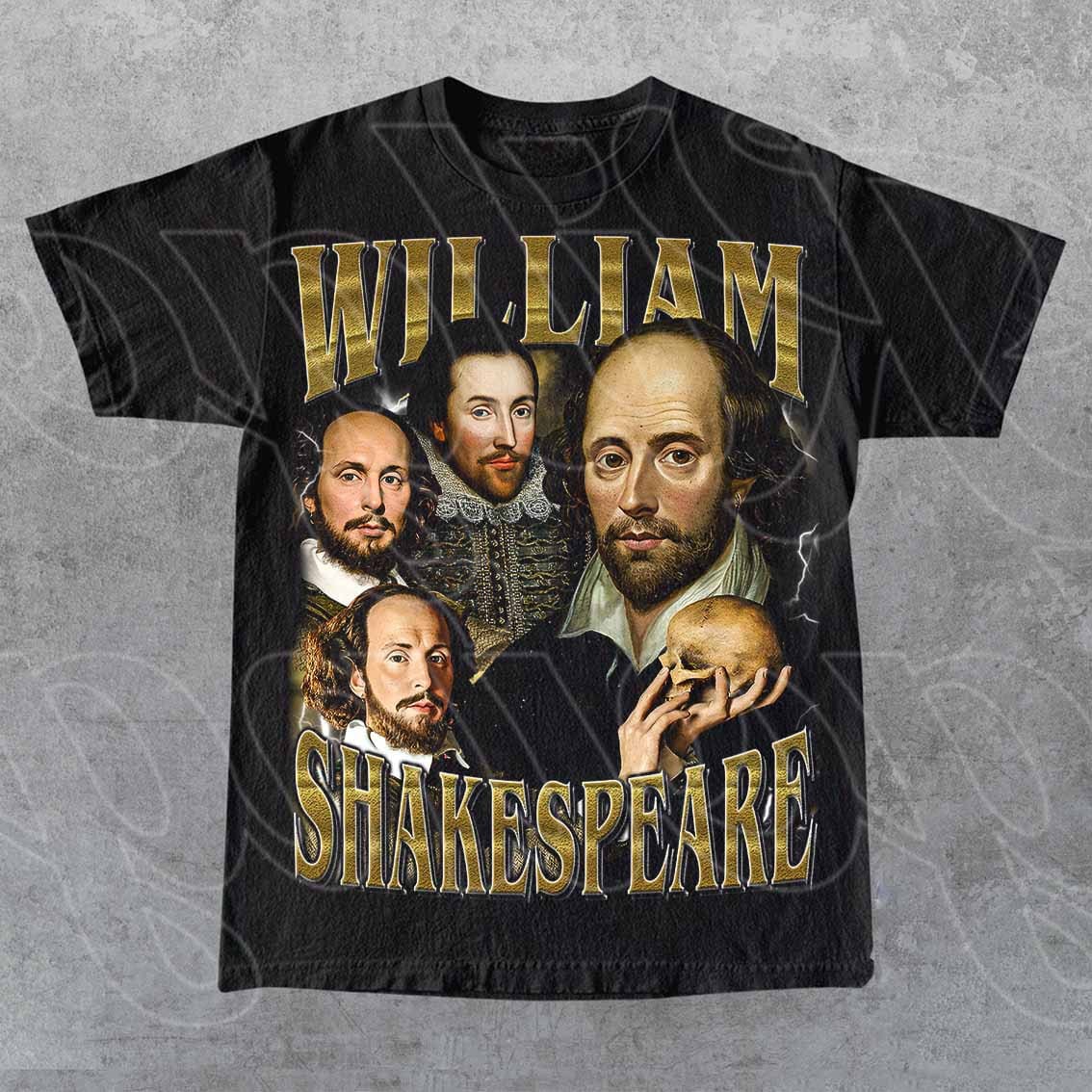 Women's T-Shirts [Out of Print] William Shakespeare / Hamlet Scoop Neck Tee (Black) (Womens) William Shakespeare / ウィリアム・シェイクスピア - Out of Print