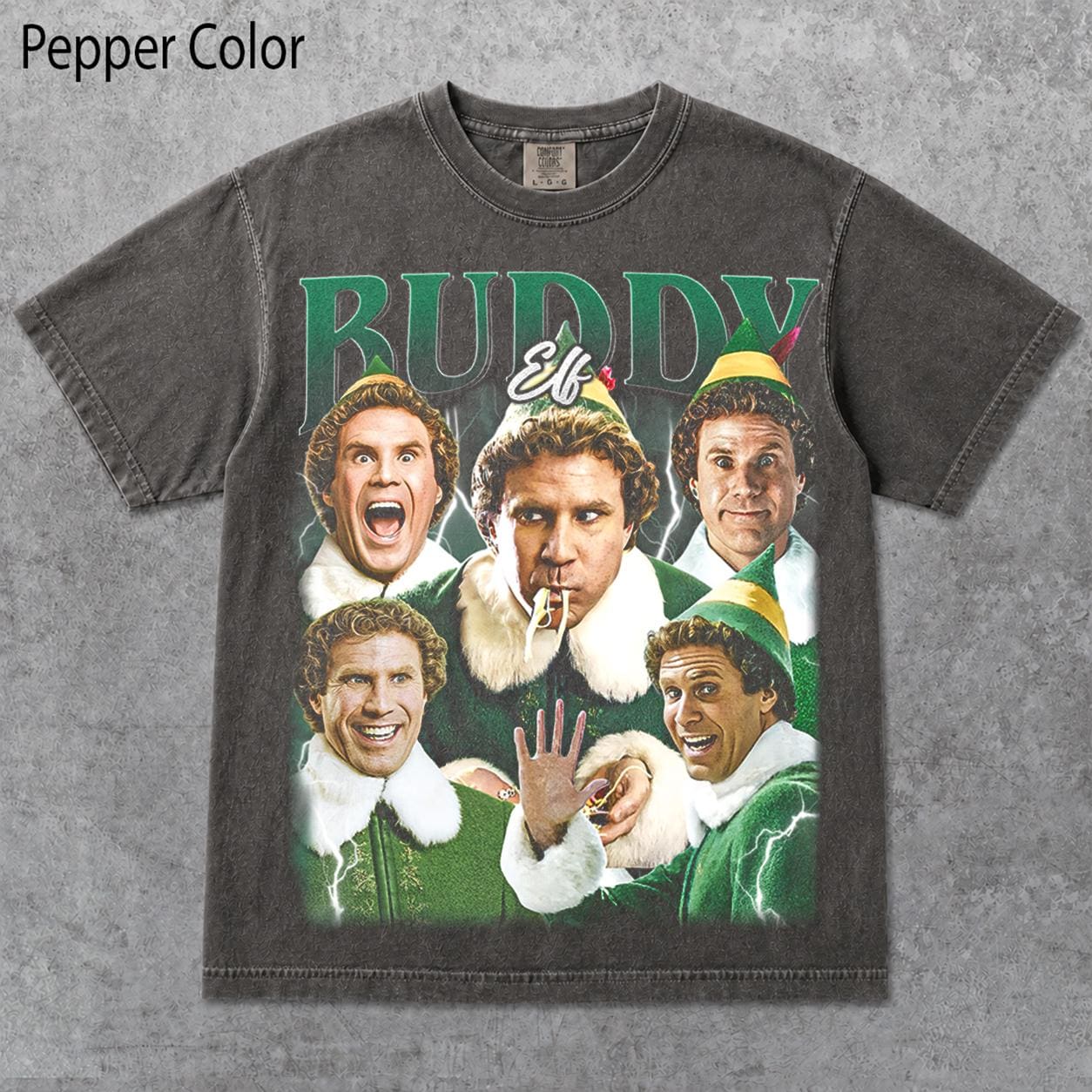 Buddy the Elf – Elf Christmas Movie Tee, Will Ferrell Holiday 