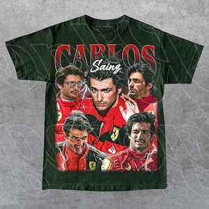 a black t - shirt with a picture of a group of men on it