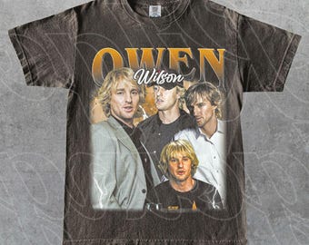 Camiseta gráfica de Owen Wilson, actor y guionista. Camiseta divertida de película "Wow Meme". Merchandising de comedia de Hollywood. Regalo para mujer y hombre. Camiseta unisex FD.
