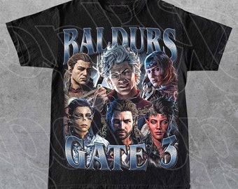 Limited Baldurs Gate 3 Vintage T-Shirt, Gift For Woman and Man Unisex T-Shirt FD