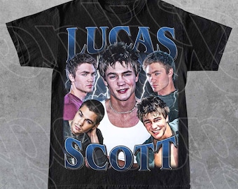 Lucas Scott – One Tree Hill TV-serien T-shirt, Chad Michael Murray basketstjärna grafisk t-shirt, tonårsdramaseriemerchandise, present till fan-t-shirt FD