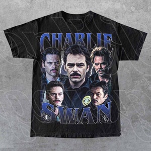 Charlie Swan Movie Tee – Billy Burke as Bella’s Dad Graphic Shirt – Vampire Romance Film Merch – Gift for Twilight Saga Fan T-Shirt