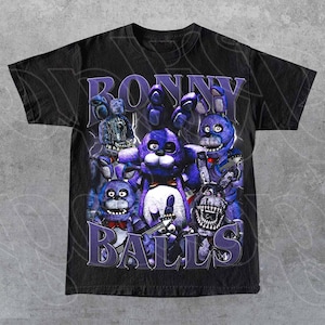 Bonnie Balls Five Nights at Freddy’s Graphic Tee – Vintage Horror Game Shirt – Retro Gamer Merch – Creepy Fan Gift For Woman and Man T-Shirt