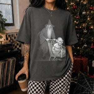 Gandalf and Gollum Funny Meme Shirt, Gandalf and Gollum Night Ride Shirt, Meme Graphic Tee, Epic Fantasy Humor, Middle Earth Fan Gift FD image 2