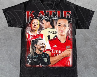 Katie McCabe-tröja – Irlands fotbollströja för kvinnor, Irlands kaptenströja, vintage 90-tals bootleg-grafik, COYG-present till Gunners-fans FD