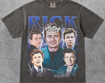 Camiseta de Rick Astley, Camiseta Never Gonna Give You Up, Camiseta gráfica retro vintage, Camiseta para fans de la música pop de los 80, Camiseta unisex con meme, Regalo divertido para conciertos FD