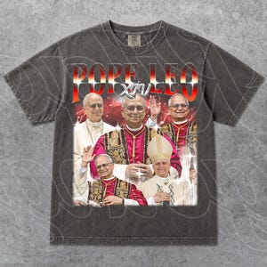 Shirt paus Leo XIV comfortkleuren, Chicago paus tshirt, Leo XIV nieuwe paus T-shirt uniseks, katholiek geschenk, shirt katholieke paus, paus Leo T-ID