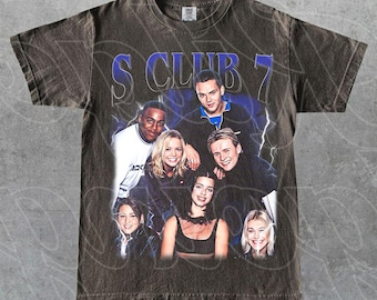 S Club 7 – 90s Pop Group Graphic Tee – British Music Band Retro Concert Shirt – Y2K Nostalgia Merch – Gift for Pop Music Fan T-Shirt FD