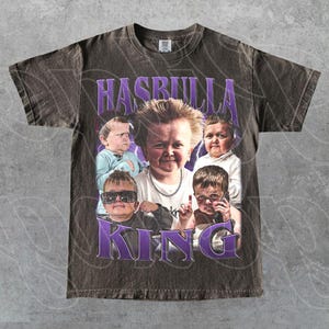 T-shirt vintage King Hasbulla en édition limitée, cadeau unisexe pour femme et homme FD