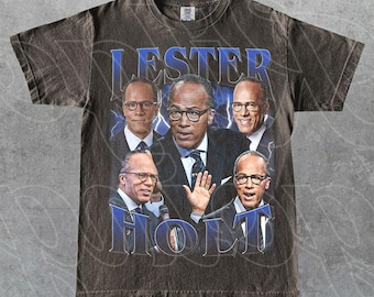 Lester Holt – American Journalist & Newscaster Tee – NBC Nightly News Anchor Graphic Shirt – Broadcast Media Merch – Gift for Fan T-Shirt FD