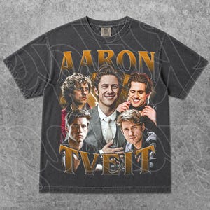 T-shirt vintage Aaron Tveit en édition limitée, cadeau unisexe pour femme et homme FD