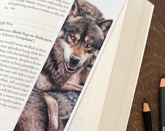 The Pack - Marcapáginas de Timber Wolves Ilustraciones a lápiz de colores
