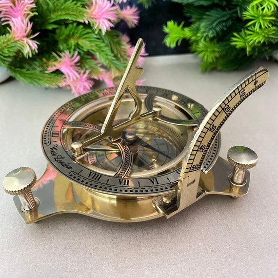 Nautical Brass Sundial Compass With Display Stand For Corporate