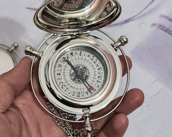 Custom Engraved Alethiometer - Unique Brass Compass, Ideal for Birthday Celebrations or Christmas, Memorable Baptism Gift