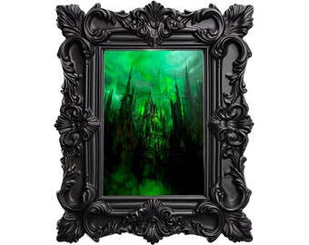 Oil Painting. Dracula&#39;s hell VI. original artwork. painting. Print. Poster. Gothic Home Decor.