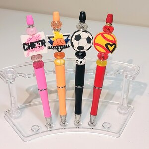 Sports Silicone Beaded Metal Pens