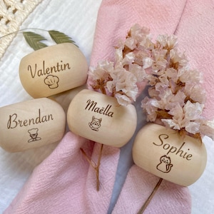 Portatovaglioli in legno personalizzato | Decorazione da tavola per Natale, Compleanno, Matrimonio | Stoviglie | Regalo di Natale segreto di Babbo Natale