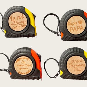Set regalo personalizzato per uomo: papà, marito, padrino, nonno, metro a nastro, portachiavi, tappo di bottiglia, festa del papà, Natale, compleanno