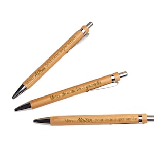 Personalisierter Bambusstift – Vorname eingraviert – Geschenk für Trauzeugen, ASEM, Kollegen, Firma, Geburtstag, Hochzeit