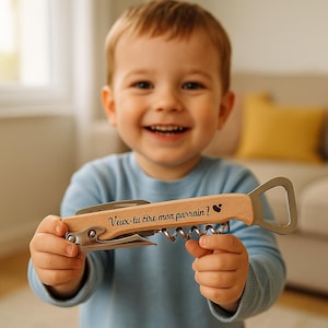 Request for Godfather, Godmother, Groomsmen / Wedding Witness request / Personalized Corkscrew / EVG EVJF, Wedding / Bottle Opener