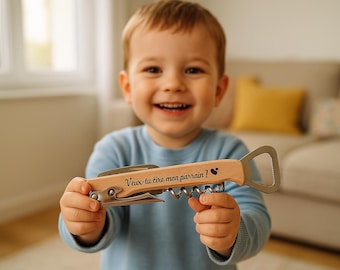 Request for Godfather, Godmother, Groomsmen / Wedding Witness Request / Personalized Corkscrew / EVG EVJF, Wedding / Bottle Opener