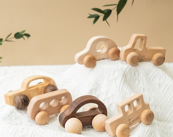 Voiture en bois personnalisée / Collection de véhicule en bois / Cadeau d'anniversaire enfant / Cadeau de naissance, Noël personnalisé