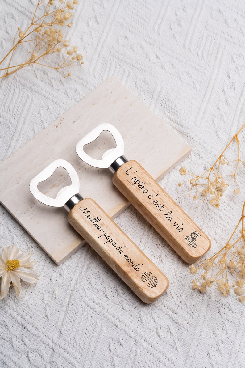 Bottle openers / Personalized lemonade bowl / Knife bottle opener / Grandfather's Mother's Day gift / Christmas, Birthday, EVG EVJF, Wedding image 2