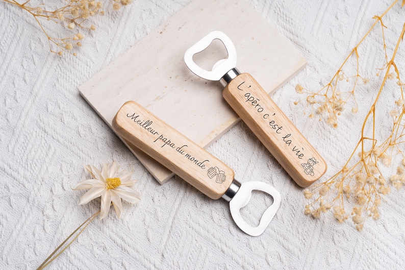 Bottle openers / Personalized lemonade bowl / Knife bottle opener / Grandfather's Mother's Day gift / Christmas, Birthday, EVG EVJF, Wedding image 1